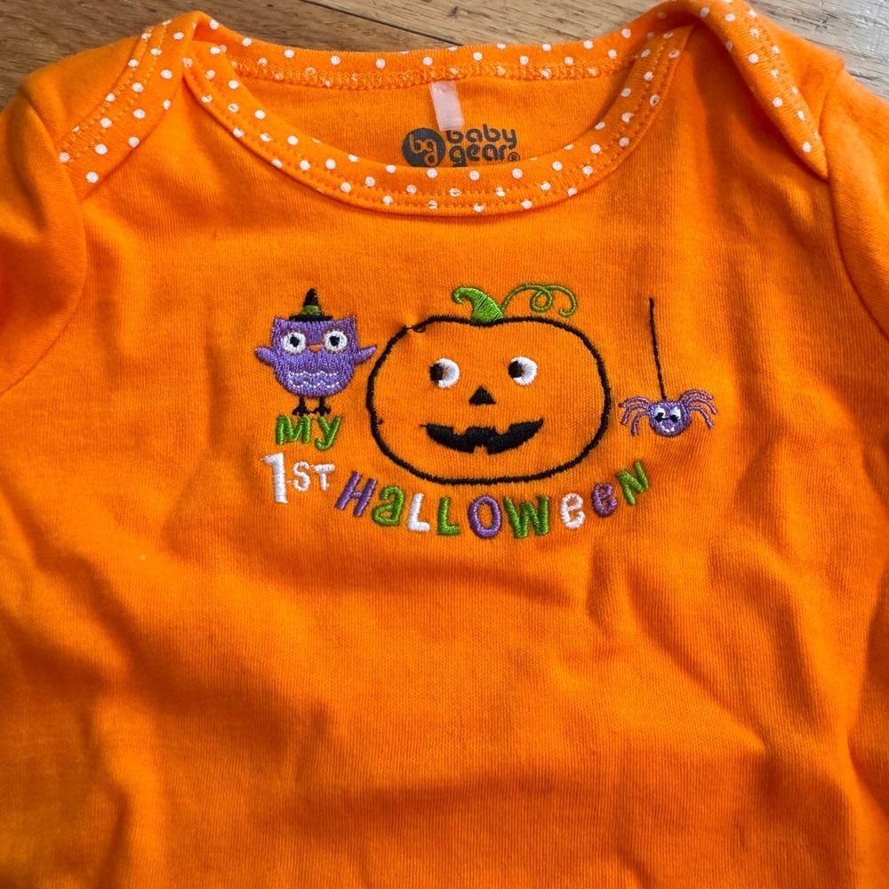 Baby Gear Orange My 1st Halloween Long Sleeve Bodysuit 3-6M